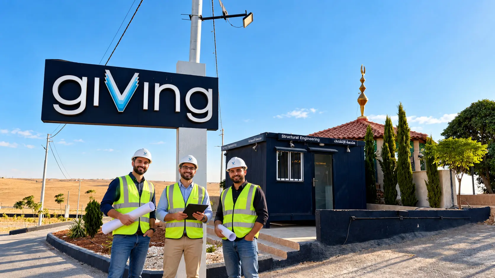 المهندسون في الموقع